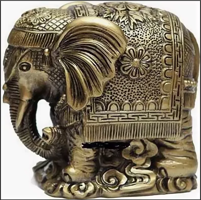 слон с опущенным хоботом