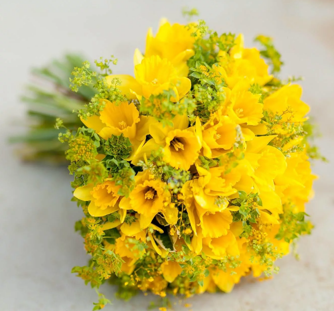 цветы на свадьбу желтые нарциссы 